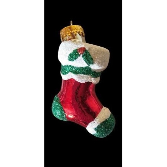 14 Vintage Christmas Ornaments Hand Blown Glass Santa,sock,bear Mini Size. - Picture 7 of 8